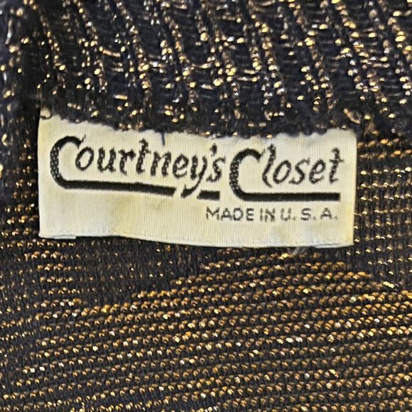 Vintage 80's Copper and Navy Cardigan - Picture 4 of 4